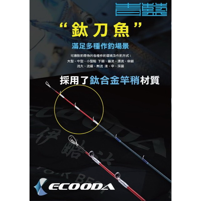 青藍-鈦刀魚 C63M 槍柄 天亞竿 鈦合金尾