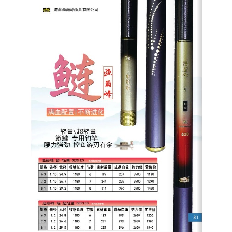 漁巔峰 鰱 輕量